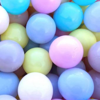 75mm Pastel 6 Colour Mix Ball Pit Balls (500 in a bag)