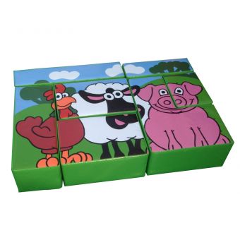 Soft Play Farm Animals Puzzle Block