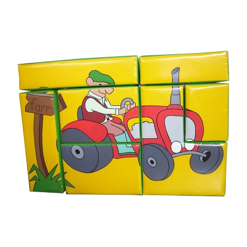 Soft Play Tractor Puzzle Block