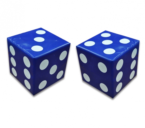 Soft Play Set of Blue Dice ( 2 off )